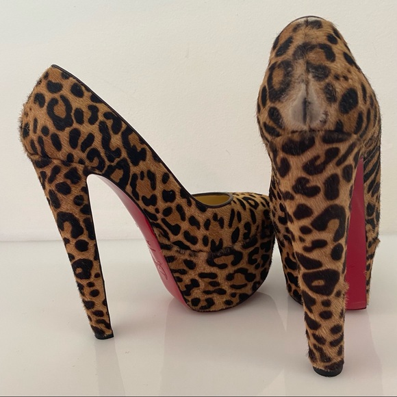 Christian Louboutin Animal Print High Heels with Platform - Picture 10 of 13